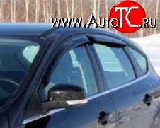3 399 р. Комплект дефлекторов окон (ветровиков) 4 шт. Novline Ford Focus 3 хэтчбэк дорестайлинг (2010-2015)  с доставкой в г. Вологда