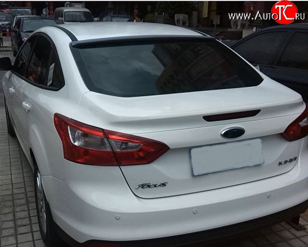 2 199 р. Козырёк на заднее стекло M-VRS Ford Focus 3 седан дорестайлинг (2011-2015) (Неокрашенный)  с доставкой в г. Вологда