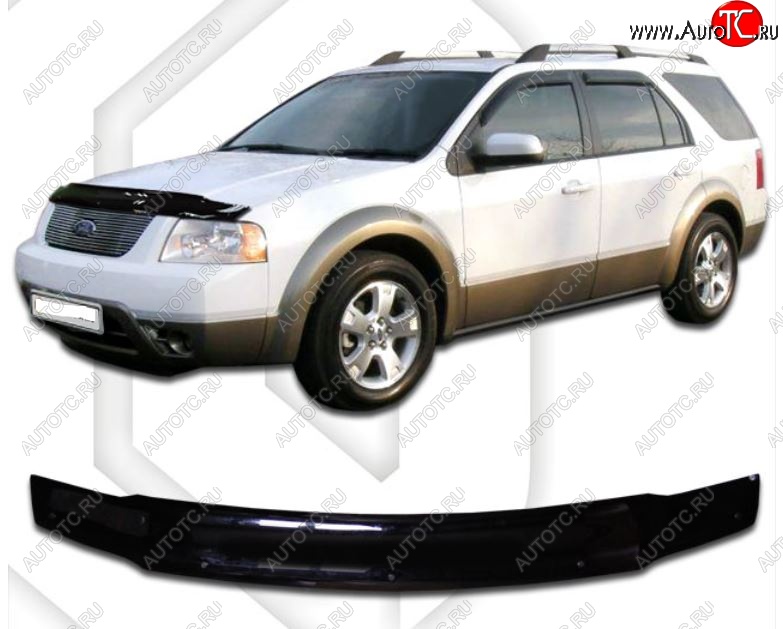 2 079 р. Дефлектор капота CA-Plastic Ford Freestyle (2004-2007) (Classic черный, Без надписи)  с доставкой в г. Вологда