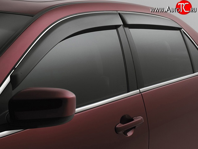 2 069 р. Дефлекторы окон (ветровики) 4 шт. Novline Ford Fusion 1 хэтчбэк дорестайлинг (2002-2005)  с доставкой в г. Вологда