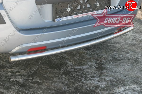 7 109 р. Защита заднего бампера Souz-96 (d42) Ford Fusion 1 хэтчбэк дорестайлинг (2002-2005)  с доставкой в г. Вологда