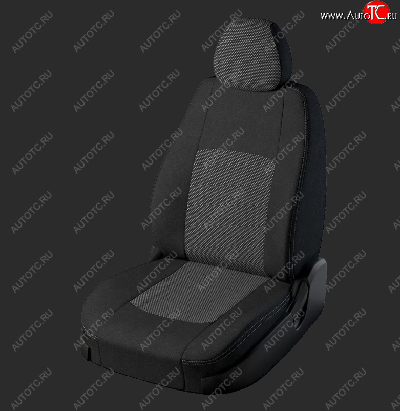 5 999 р. Чехлы для сидений Lord Autofashion Турин (жаккард, спинка и сиденье 60/40, 3 Г-образных подголовника) Ford Kuga 2 дорестайлинг (2013-2016) (Черный, вставка Тома Серый)  с доставкой в г. Вологда