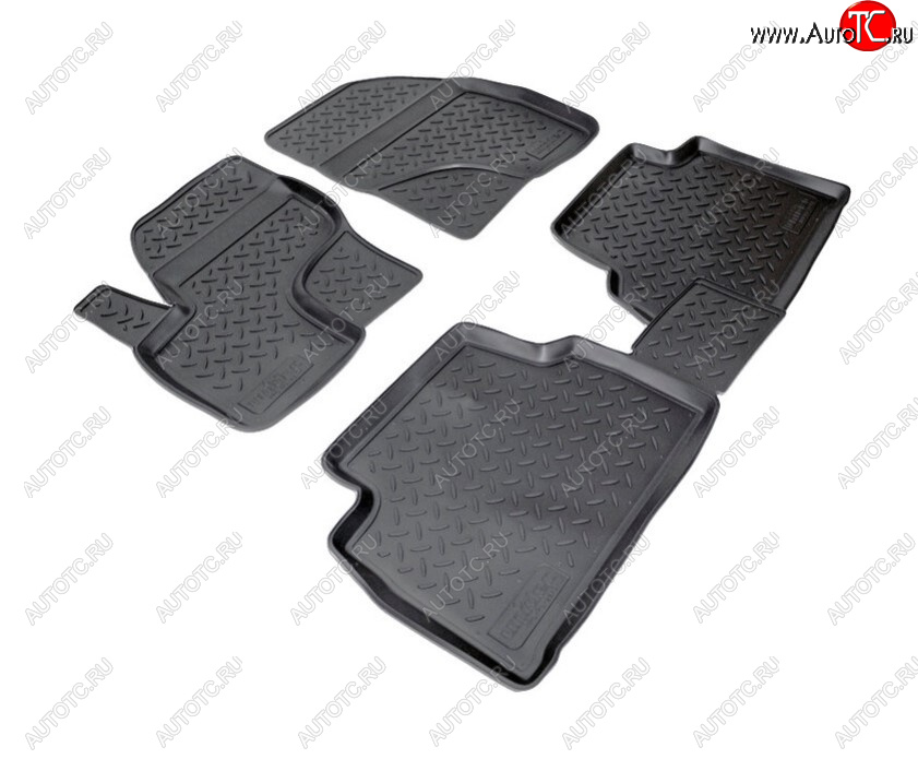 2 369 р. Комплект салонных ковриков Norplast Unidec Ford Kuga 1 (2008-2013) (Цвет: черный)  с доставкой в г. Вологда