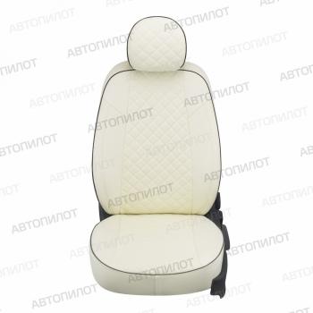 8 749 р. Чехлы сидений (Trend, экокожа) Автопилот Ромб Ford Kuga 1 (2008-2013) (белый)  с доставкой в г. Вологда. Увеличить фотографию 4