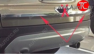 2 399 р. Нижняя накладка на крышку багажника СТ Ford Kuga 2 дорестайлинг (2013-2016)  с доставкой в г. Вологда