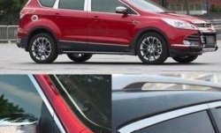 13 299 р. Накладки на окна и стойки дверей СТ Ford Kuga 2 дорестайлинг (2013-2016) (Неокрашенные)  с доставкой в г. Вологда. Увеличить фотографию 2