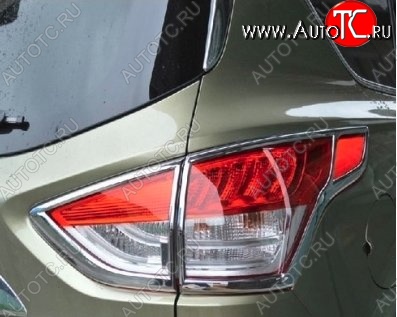 4 749 р. Накладки на фонари СТ Ford Kuga 2 дорестайлинг (2013-2016) (Неокрашенные)  с доставкой в г. Вологда