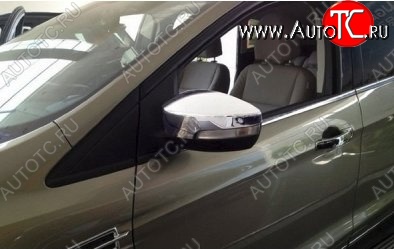 4 199 р. Накладки на зеркала СТ Ford Kuga 2 дорестайлинг (2013-2016) (Неокрашенные)  с доставкой в г. Вологда