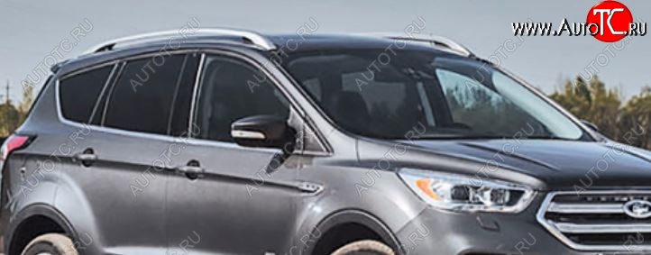 7 349 р. Рейлинги WINBO Ford Kuga 2 дорестайлинг (2013-2016) (Серебристые)  с доставкой в г. Вологда