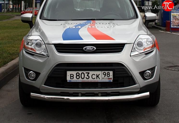 11 924 р. Одинарная защита переднего бампера диаметром 60 мм Novline Ford Kuga 1 (2008-2013)  с доставкой в г. Вологда