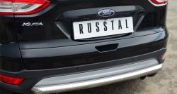 13 449 р. Одинарная защита заднего бампера из трубы диаметром 63 мм SLITKOFF Ford Kuga 2 дорестайлинг (2013-2016)  с доставкой в г. Вологда. Увеличить фотографию 2