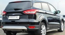 13 449 р. Одинарная защита заднего бампера из трубы диаметром 63 мм SLITKOFF Ford Kuga 2 дорестайлинг (2013-2016)  с доставкой в г. Вологда. Увеличить фотографию 4