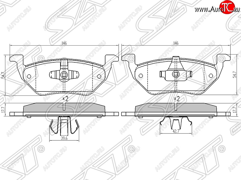 1 229 р. Колодки тормозные задние SAT  Ford Maverick  TM1 (2004-2007), Mazda Tribute (2000-2007)  с доставкой в г. Вологда
