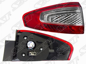 4 949 р. Левый фонарь задний SAT (внешний) Ford Mondeo Mk4,BD рестайлинг, седан (2010-2014)  с доставкой в г. Вологда. Увеличить фотографию 2