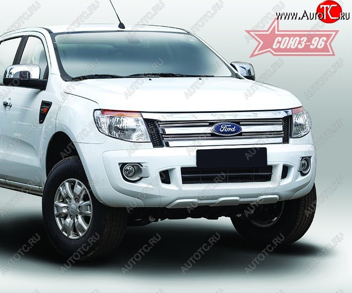 4 994 р. Декоративные элементы решетки радиатора Souz-96 (d16) Ford Ranger RapCab дорестайлинг (2011-2016)  с доставкой в г. Вологда