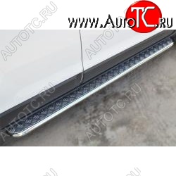 35 549 р. Широкая защита порогов с трубой диаметром 42 мм SLITKOFF v3 Ford Ranger DoubleCab дорестайлинг (2011-2016)  с доставкой в г. Вологда