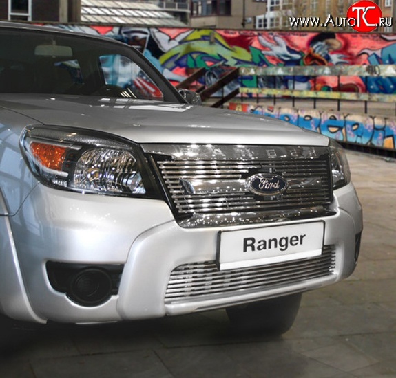 4 949 р. Декоративная вставка решетки радиатора Novline Ford Ranger дорестайлинг (2006-2009)  с доставкой в г. Вологда