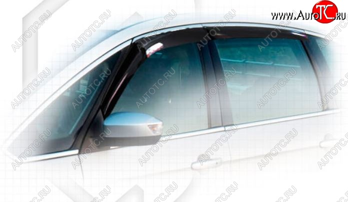 2 079 р. Дефлектора окон CA-Plastic  Ford S-Max  1 (2010-2015) рестайлинг (Classic полупрозрачный)  с доставкой в г. Вологда