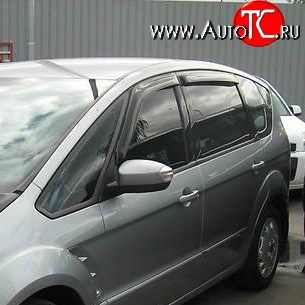 2 114 р. Дефлекторы окон (ветровики) Novline 4 шт Ford S-Max 1 дорестайлинг (2006-2010)  с доставкой в г. Вологда