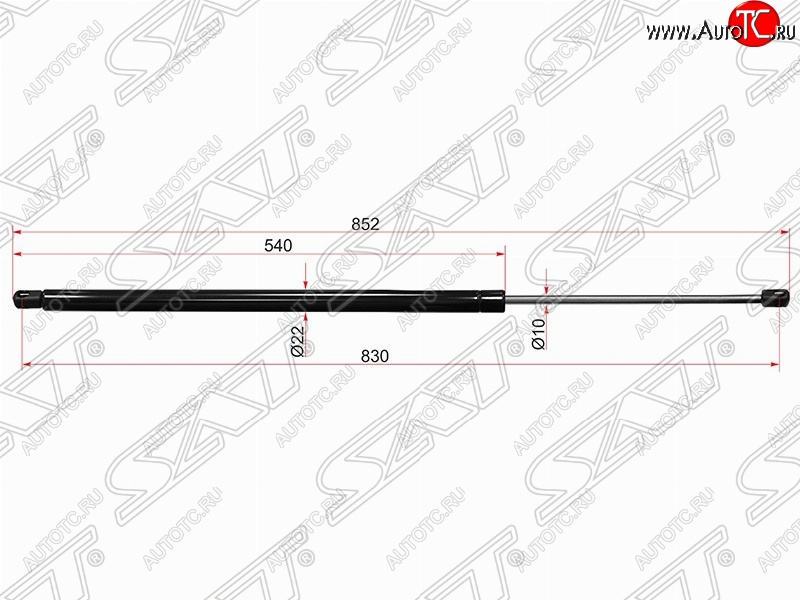 789 р. Газовый упор крышки багажника SAT (LH=RH, для холодных климатических зон) Ford Transit цельнометаллический фургон (2006-2014)  с доставкой в г. Вологда