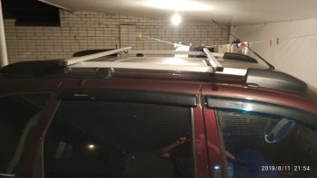 2 499 р. Рейлинги и поперечины Metall-Design (крыша с рёбрами жёсткости) Лада Калина 1117 универсал (2004-2013) (Крыша с короткими рёбрами. Цвет: серебристый)  с доставкой в г. Вологда. Увеличить фотографию 7