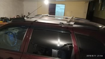 2 499 р. Рейлинги и поперечины Metall-Design (крыша с рёбрами жёсткости) Лада Калина 1117 универсал (2004-2013) (Крыша с короткими рёбрами. Цвет: серебристый)  с доставкой в г. Вологда. Увеличить фотографию 6