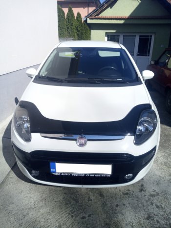 1 999 р. Дефлектор капота CA-Plastic  Fiat Grande Punto (2005-2012) (Classic черный, Без надписи)  с доставкой в г. Вологда. Увеличить фотографию 3