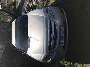 2 299 р. Дефлектор капота CA-Plastiс  Chevrolet Epica  V250 (2006-2012) (Шелкография серебро)  с доставкой в г. Вологда. Увеличить фотографию 2