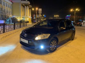 1 899 р. Дефлектор капота CA-Plastiс  Toyota Auris  E150 (2010-2012) хэтчбэк 5 дв. рестайлинг (Classic черный, Без надписи)  с доставкой в г. Вологда. Увеличить фотографию 2