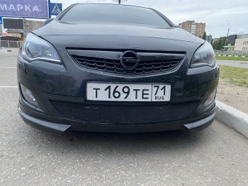 1 469 р. Сетка на бампер Russtal (черная) Opel Astra J хэтчбек 5 дв. дорестайлинг (2009-2012)  с доставкой в г. Вологда. Увеличить фотографию 4
