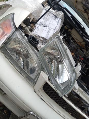 2 369 р. Правая фара (хрусталь) SAT Toyota Corona T190 седан дорестайлинг (1992-1994)  с доставкой в г. Вологда. Увеличить фотографию 2