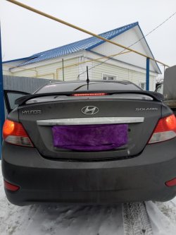 4 389 р. Спойлер M-VRS V2 Hyundai Solaris RBr седан рестайлинг (2014-2017) (Неокрашенный)  с доставкой в г. Вологда. Увеличить фотографию 3