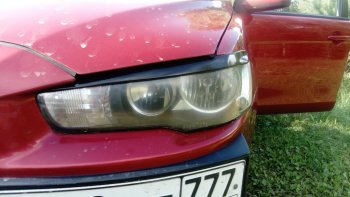 579 р. Реснички на фары Style Mitsubishi Lancer 10 CY хэтчбэк дорестайлинг (2007-2010) (Неокрашенные)  с доставкой в г. Вологда. Увеличить фотографию 4