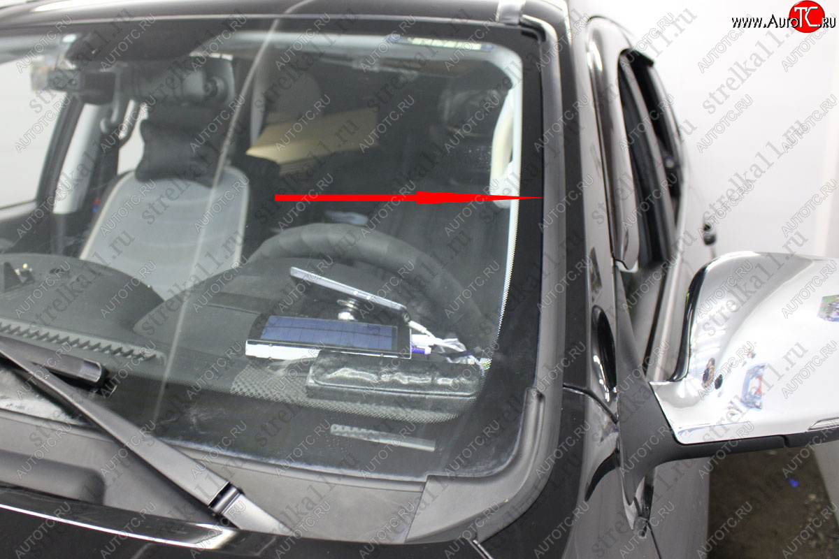 1 699 р. Водостоки (дефлектора) лобового стекла Стрелка 11 Foton Sauvana (2014-2020)  с доставкой в г. Вологда