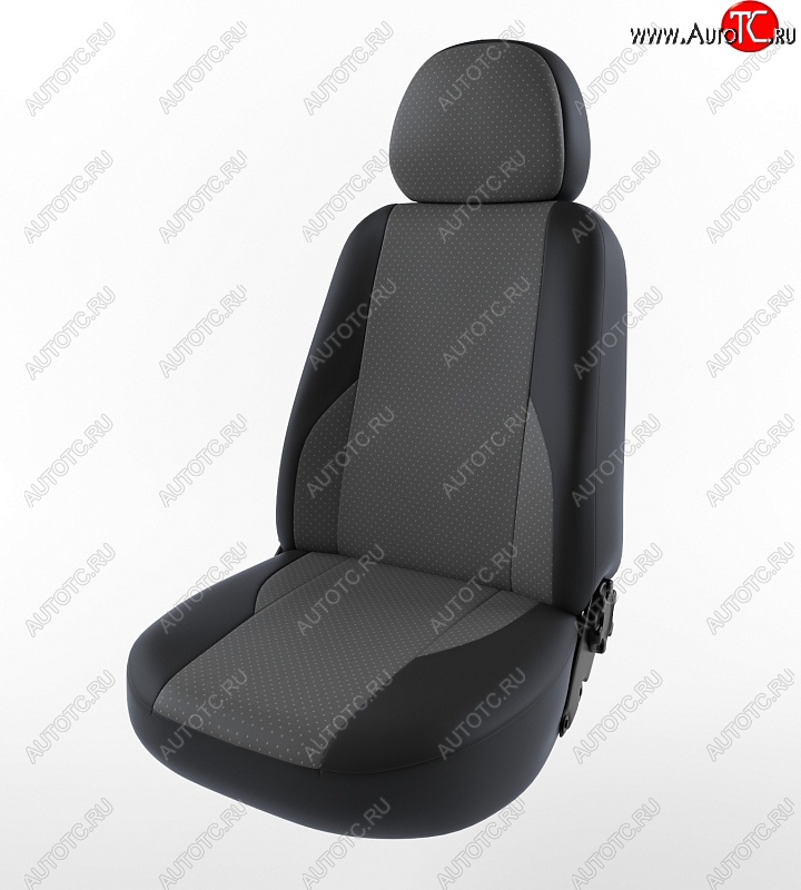 4 899 р. Чехлы для сидений (3-х местная) Lord Autofashion Вегас (экокожа) ГАЗ ГАЗель 3302 дорестайлинг шасси (1994-2002) (Черный, вставка серая)  с доставкой в г. Вологда