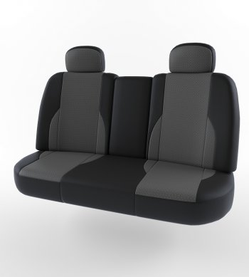 4 899 р. Чехлы для сидений (3-х местная) Lord Autofashion Вегас (экокожа) ГАЗ ГАЗель 3302 дорестайлинг шасси (1994-2002) (Черный, вставка серая)  с доставкой в г. Вологда. Увеличить фотографию 2