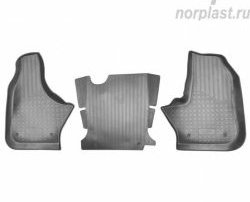 Комплект салонных ковриков Norplast Unidec (ручка КПП на приборке) ГАЗ ГАЗон Next (2014-2025) (Цвет: черный)