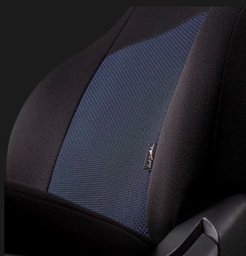 3 799 р. Чехлы для сидений Lord Autofashion Дублин (жаккард, 3 места) ГАЗ ГАЗон Next (2014-2025) (черный/ ёж синий)  с доставкой в г. Вологда. Увеличить фотографию 2