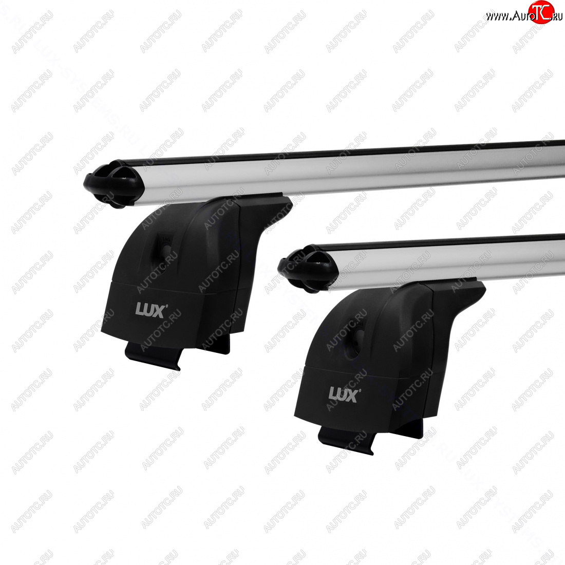 13 889 р. Багажник на крышу в штатные места LUX  Geely Tugella  FY11,HPBA4 (2019-2025) дорестайлинг, рестайлинг (дуги аэро-классик 130 см, без замка, серебро)  с доставкой в г. Вологда