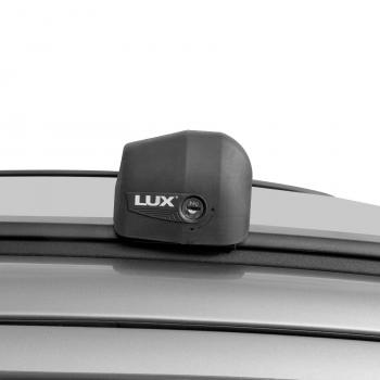 18 189 р. Багажник сборе на низкие рейлинги LUX BRIDGE  Geely Atlas  NL3 - Atlas Pro  NL3 (дуги аэро-трэвэл, черный, 99/99 см)  с доставкой в г. Вологда. Увеличить фотографию 3