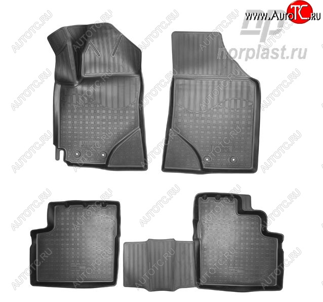 2 679 р. Коврики салонные Noplast Geely Emgrand EC7 седан 2-ой рестайлинг (2018-2020)  с доставкой в г. Вологда