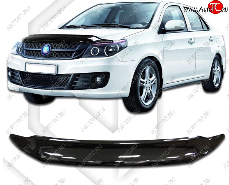1 999 р. Дефлектор капота CA-Plastiс Geely GC6 (2014-2017) (Classic черный, Без надписи)  с доставкой в г. Вологда