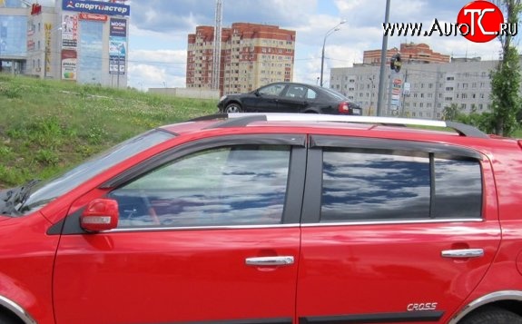 999 р. Комплект дефлекторов окон (ветровиков) 4 шт. Russtal Geely MK Cross (2011-2016)  с доставкой в г. Вологда