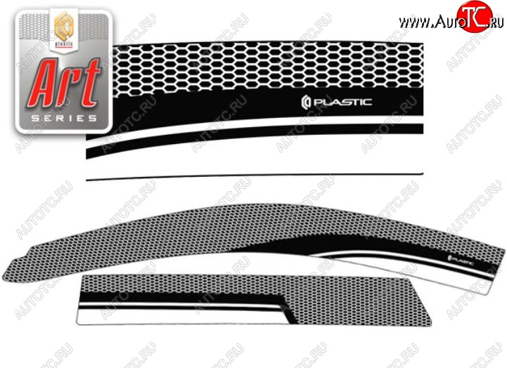 2 299 р. Дефлектора окон CA-Plastic  Great Wall Hover H3 (2014-2016)  рестайлинг (Серия Art графит, Без хром.молдинга, Крепление только на скотч)  с доставкой в г. Вологда