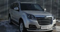 14 799 р. Одинарная защита переднего бампера диаметром 63 мм SLITKOFF Great Wall Hover H3  рестайлинг (2014-2016)  с доставкой в г. Вологда. Увеличить фотографию 4