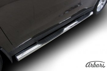 25 999 р. Защита штатных порогов Arbori (с проступью, нержавейка, d76 mm). Haval H2 (2014-2021)  с доставкой в г. Вологда. Увеличить фотографию 2