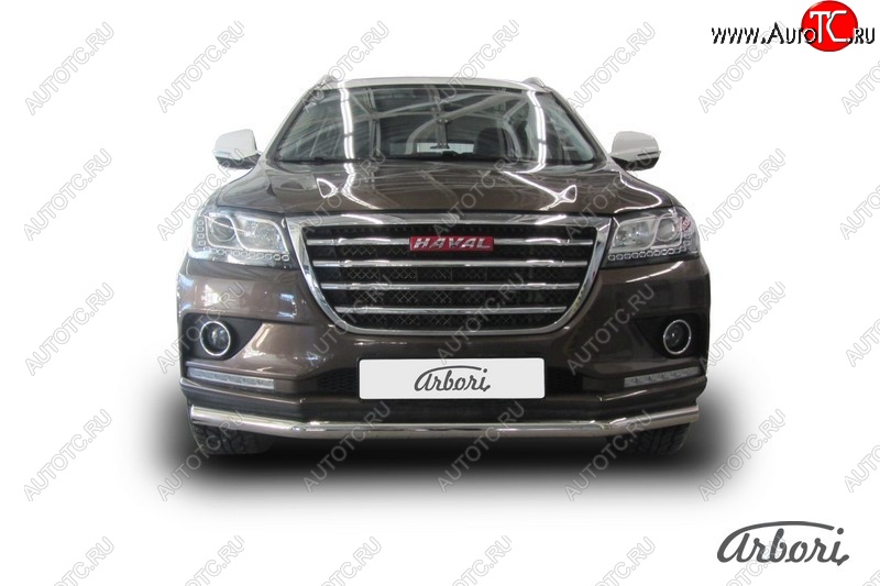 18 549 р. Защита переднего бампера Arbori (нержавейка, 1 труба d57 mm). Haval H2 (2014-2021)  с доставкой в г. Вологда