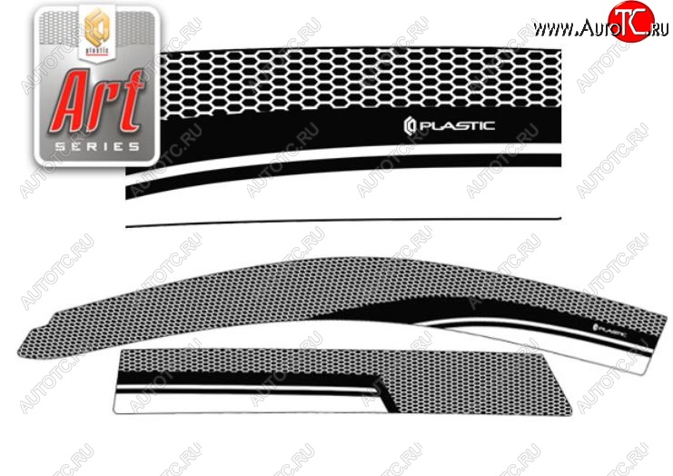 2 399 р. Дефлектора окон CA-Plastic  Great Wall Hover H3 (2010-2014)  дорестайлинг (Серия Art серебро, Без хром.молдинга, Крепление только на скотч)  с доставкой в г. Вологда