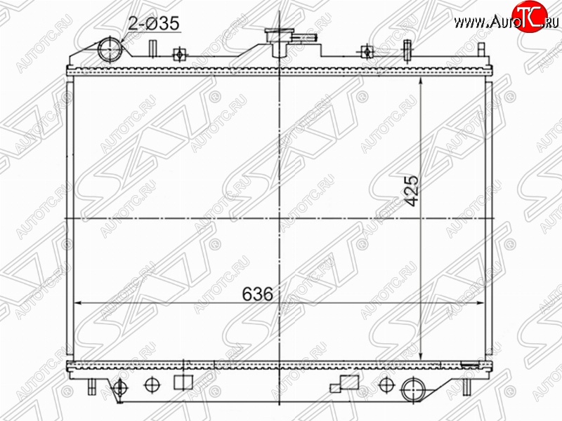 3 999 р. Радиатор двигателя SAT (трубчатый, МКПП/АКПП) Great Wall Hover H3  дорестайлинг (2010-2014)  с доставкой в г. Вологда
