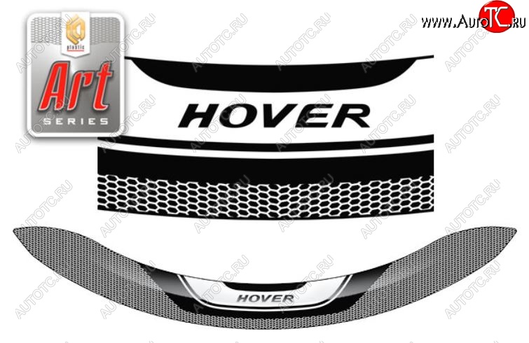2 199 р. Дефлектор капота CA-Plastiс  Great Wall Hover H5 (2010-2017) (Серия Art белая)  с доставкой в г. Вологда